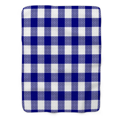 Classic Navy Plaid - 1 Piece Premium Sherpa Blanket