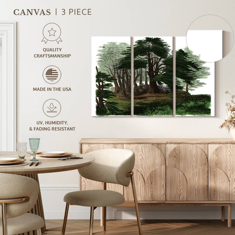 Lebanese Cedar Trees, 32" H x 50" W