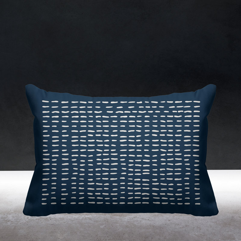 Housse et insert de coussin extérieur d'extérieur, Denim, 14 po x 20 po, Rectangle
