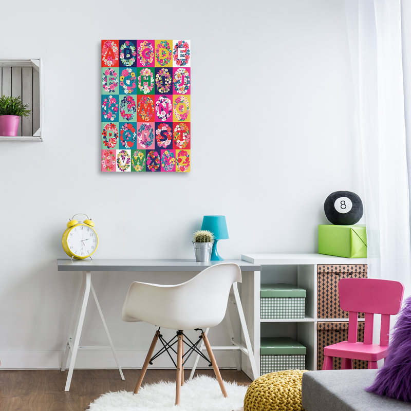 "Energetic Blooms", art mural sur toile par Hannah Byatt, 30" H x 20" W