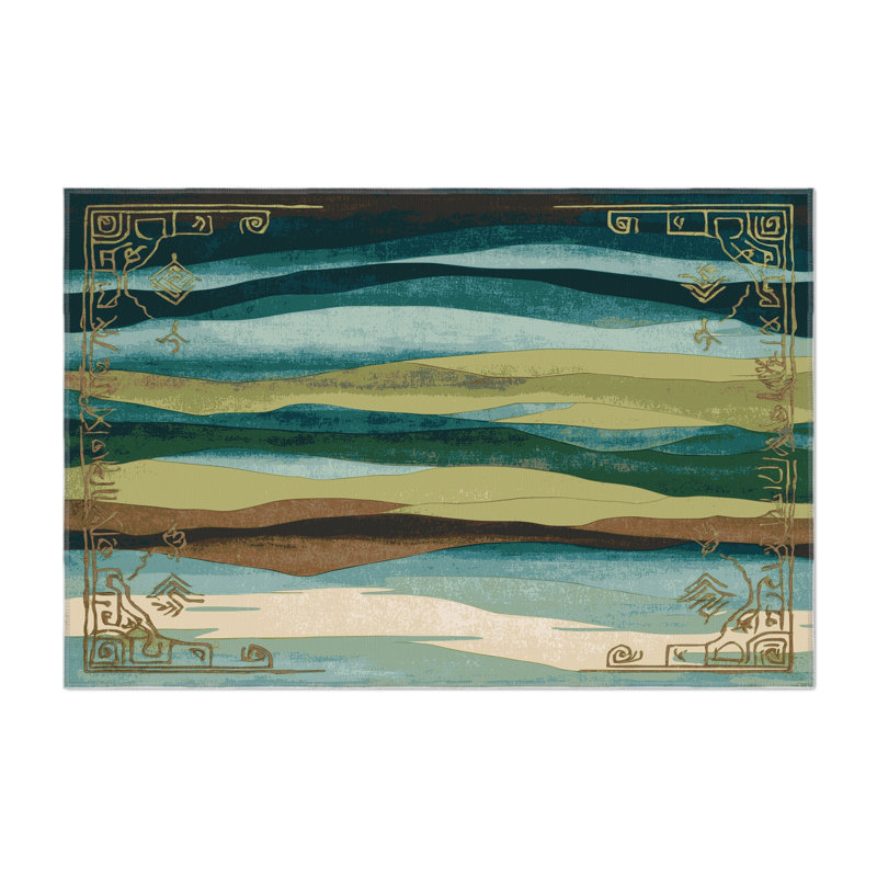 Mystic Glow Indoor And Outdoor Area Rug, Rectangle 3' x 5'