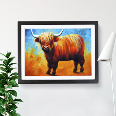 Highland Cow Vol.1 Abstract - Single Picture Frame Painting