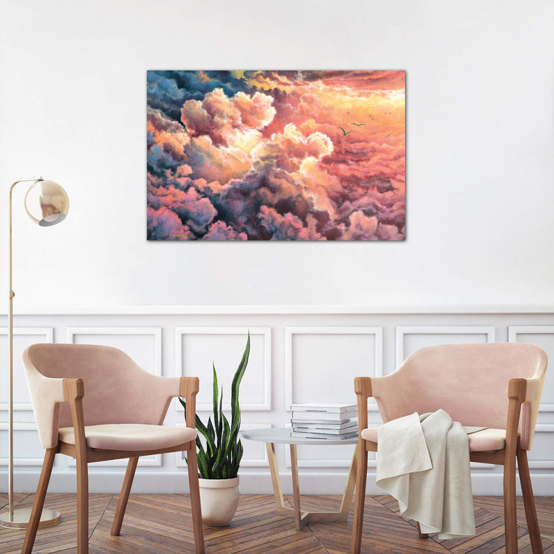 Warm Clouds - Print on Canvas, 66.04 cm H x 45.72 cm W x 1.91 cm D, No Frame