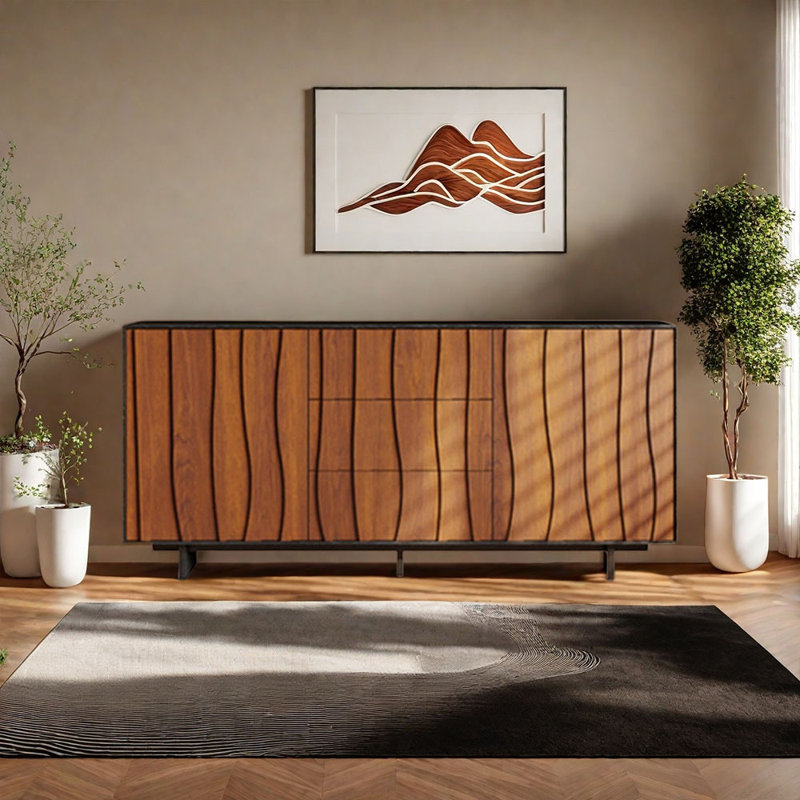 Buffet American American, H 34,6 po x l 47,2 po x P 15,7 po
