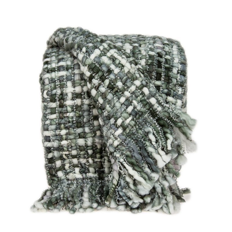Parkland Collection Mia 52" x 67" Acrylic Blend Throw Blanket, Gray