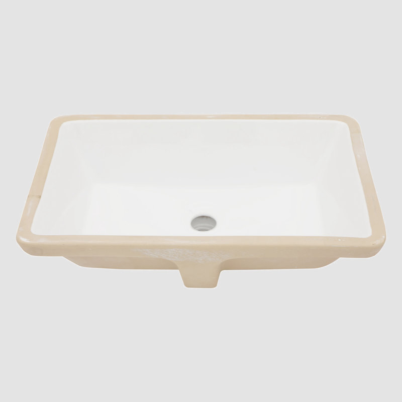 Go Peak Track 13'' Ceramic Rectangular Bathroom Sink with Overflow