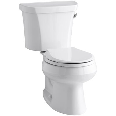 Wellworth Collection K-3997-RA-0 1.28 GPF Floor Mounted Two-Piece Round-Front Toilet with 12"" Rough-In and Right Hand Trip Lever - No Seat in -  Kohler, K3997RA0