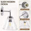 Luminaire de meuble-lavabo moderne avec abat-jour en verre transparent-471192553-321541586