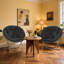 Chaises de salle à manger rembourrées rondes, chaises pliantes Papasan, chaises de lecture pour la chambre à coucher-101920691-95209946
