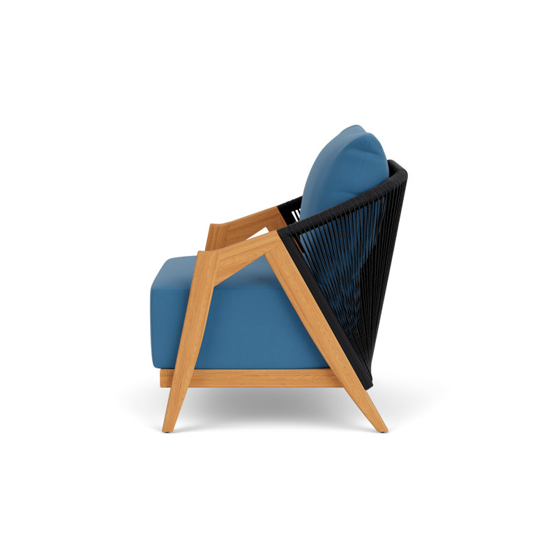 Alpine Outdoor Teak Lounge Chair, Bamboo Bay Sky