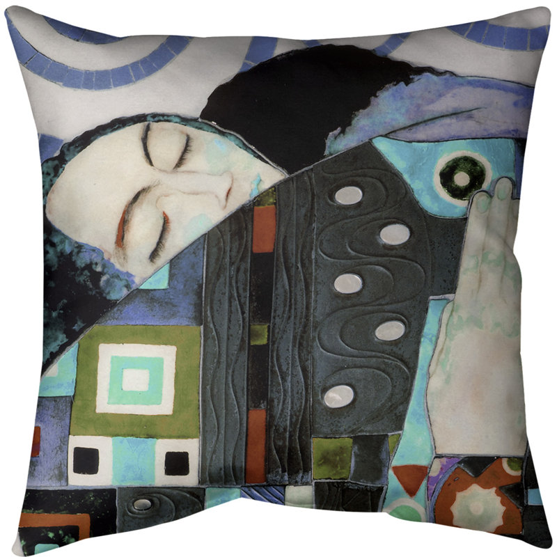 Coussin de jeté, 18 po x 18 po, Bleu, Faux lin