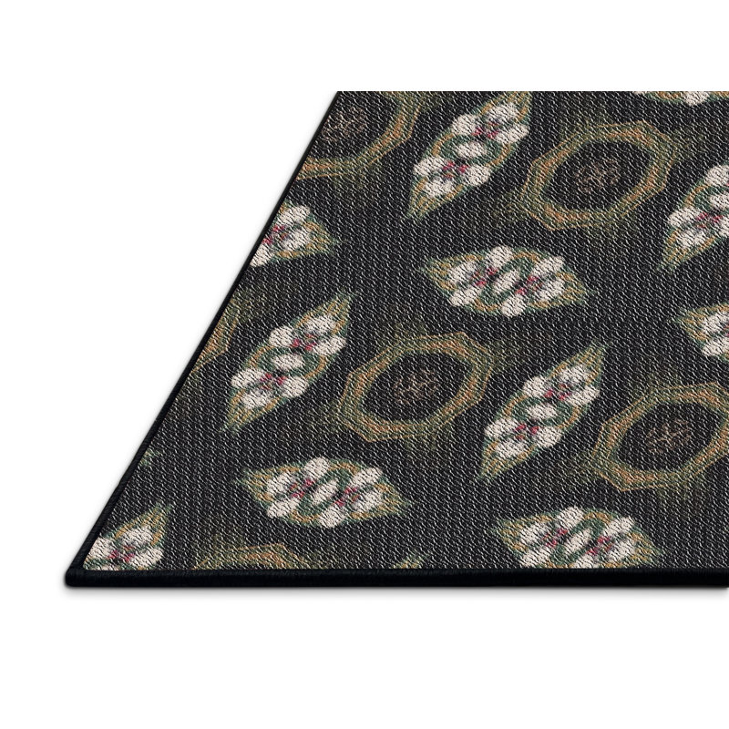 Tapis de zone brun à motif, Rectangle 3 pi x 5 pi