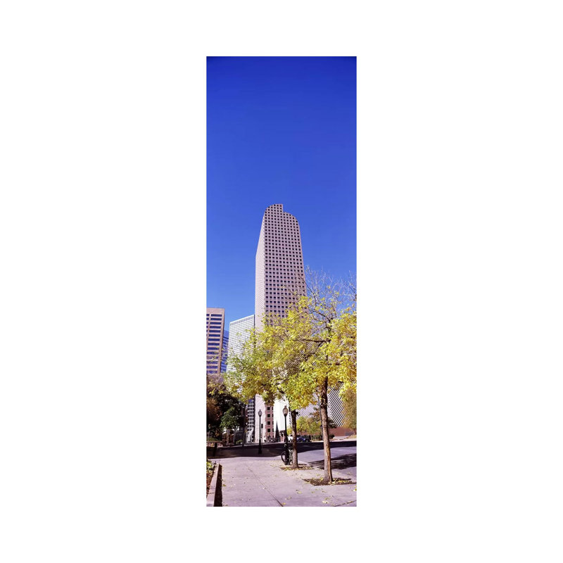 Mailbox Building In A City, Wells Fargo Center, Denver, Colorado, USA by Panoramic Images - Wrapped Canvas Panoramic Print