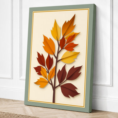 Autumn Branch Botanical - Wrapped Canvas