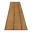 Vintage Tuareg Runner Mat, Gold With Rich Brown Leather Stripes - Rug & Kilim