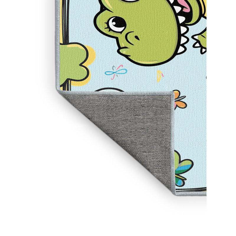 Tapis pour enfants mignons lavables Dakota Fields, Rectangle 6 pi x 9 pi