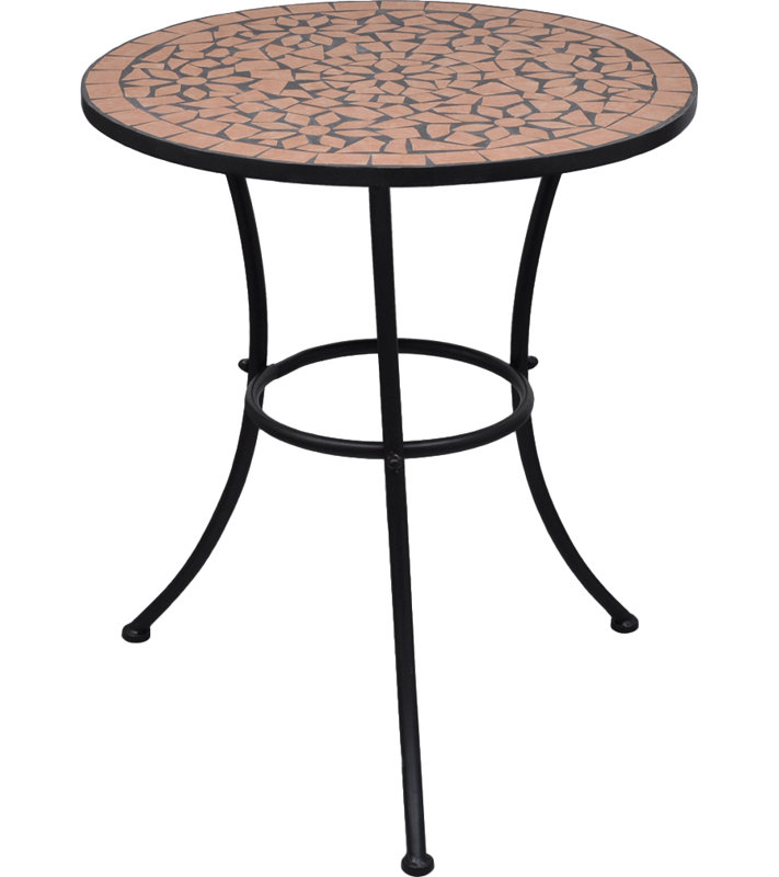 Round Metal Outdoor Balcony Table , 60cm cm W 60cm cm D