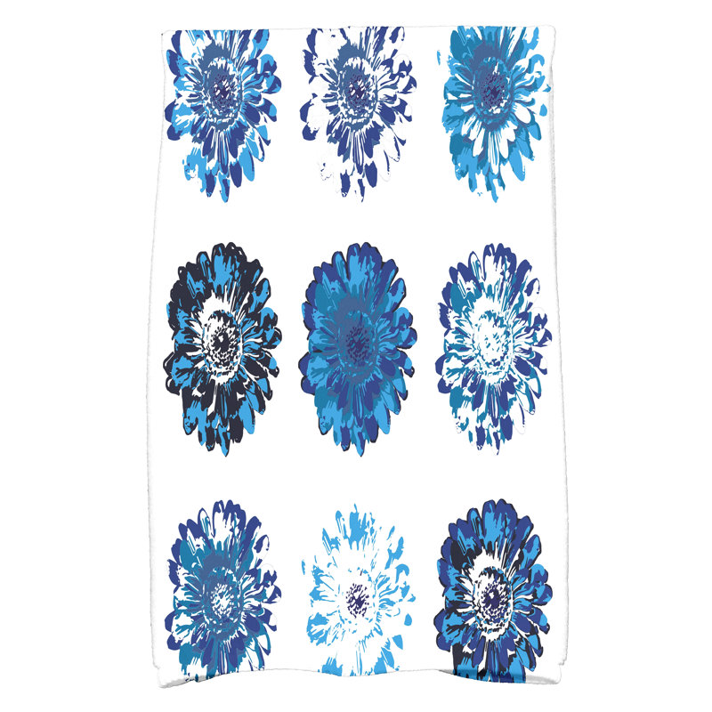 Mccroskey Floral Tea Towel Kitchen Towel, Blue
