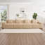 Canapé modulaire sans siège à 4 places, canapé modulaire Cloud avec assise profonde, canapé modulaire moderne à 4 places avec coussins décoratifs en tissu velours côtelé-632209990