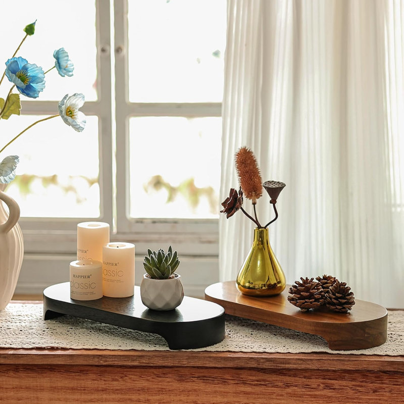 Acacia Wood Risers for Decor Display,Nature L