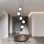 Luminaire suspendu grappe 5 lumières Jurrina