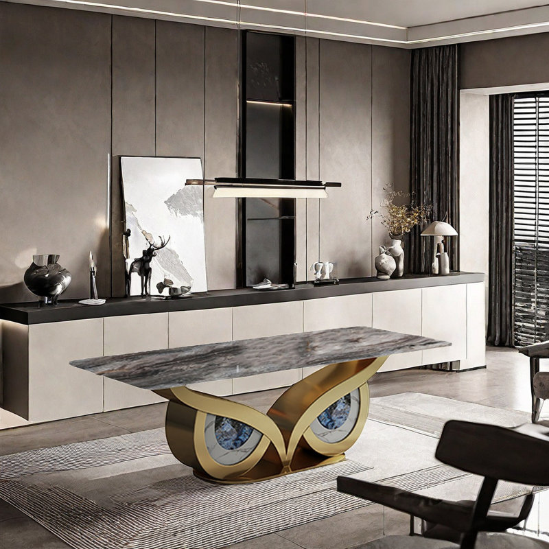 Dining Table, 29.5"H x 78.7"L x 35.4"W