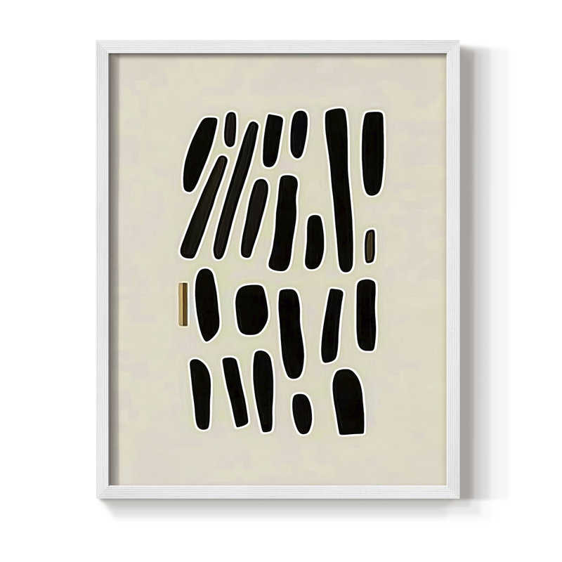 «Abstract CCLV», reproduction encadrée prête à être accrochée, H 20 po x l 16 po, Blanc