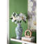Vase décoratif en porcelaine avec motifs de fleurs de cerisier - 9,5 po de diamètre x 18,5 po - bleu / vert / blanc