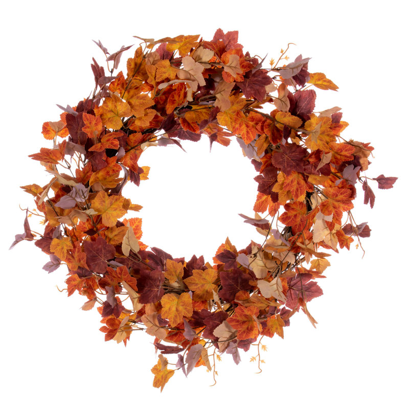 Faux Maple Polyester 22'' Wreath