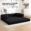 Causeuse-lit à compression escamotable en velours côtelé 79 po Boneless-599369109