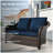 Polyethylene (PE) Wicker Outdoor Patio Loveseat-396752065