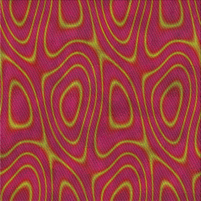 Tapis rose/motif jaune à motif