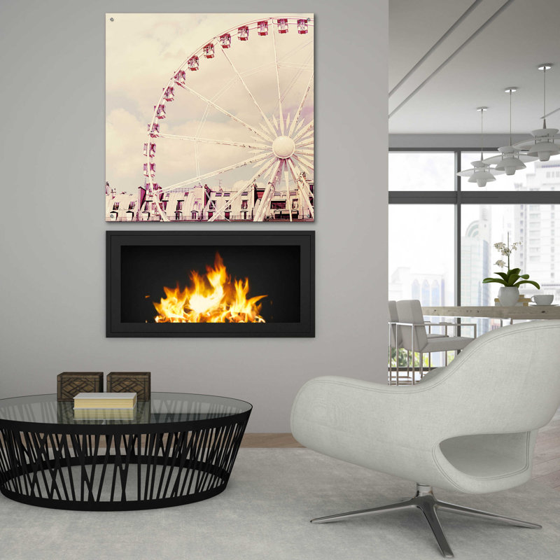 «Paris Parfait» par Keri Bevan, art en verre acrylique Wal, H 36 po x l 36 po x P 0,2 po