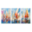 "Voiliers abstraits" - 3 pièces sur toile-1684379449-1684379450