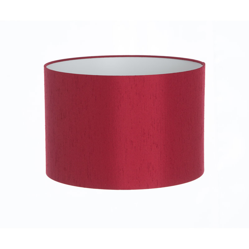 Polyester Drum Lamp Shade ( Screw On ), Claret Red, 28cm H x 45cm W x 45cm D