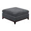 Canapé modulaire 6 pièces en tissu chenille gris cendré - Style contemporain, pieds en bois, dossier classique, grande série