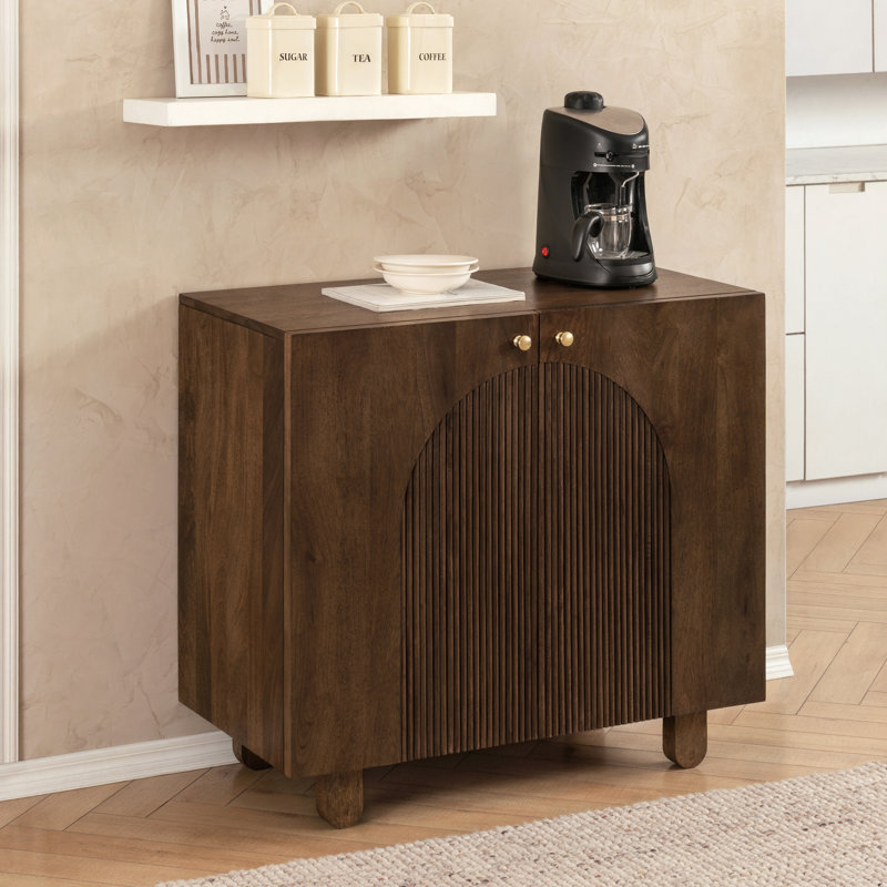 Manci Solid Mango Wood Accent Cabinet