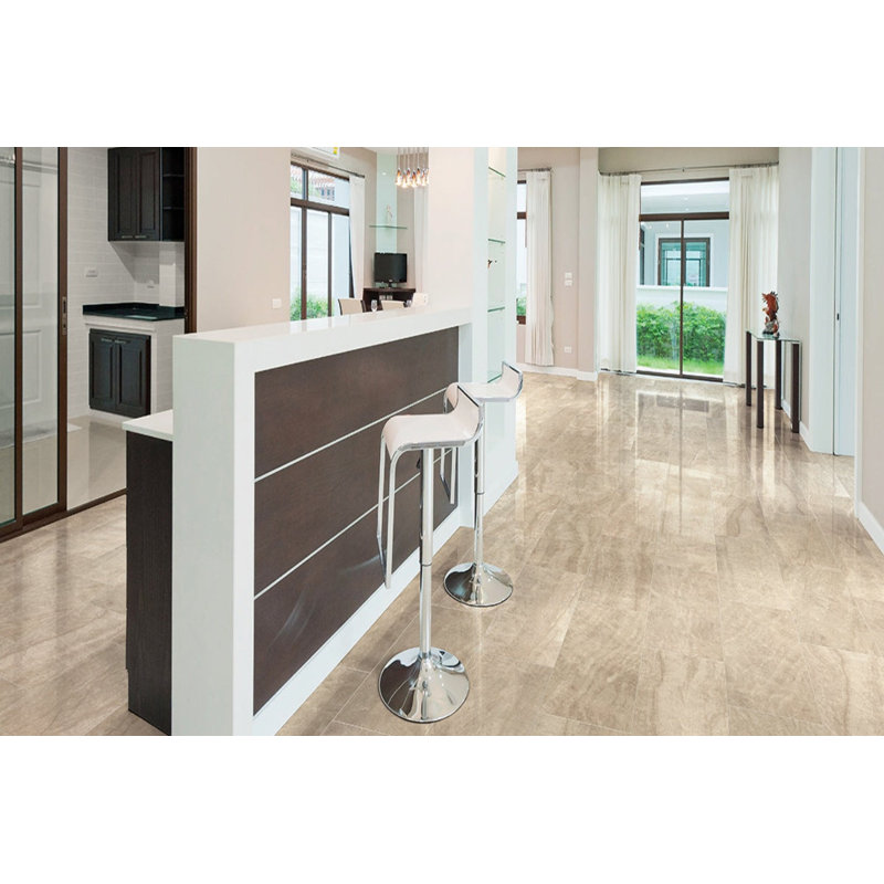 Marble 24" x 48" Porcelain Marble Look Wall & Floor Tile, Beige/Gold/Brown