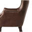 Fauteuil de salon en cuir véritable, brun rétro, matériaux à grain supérieur, structure robuste