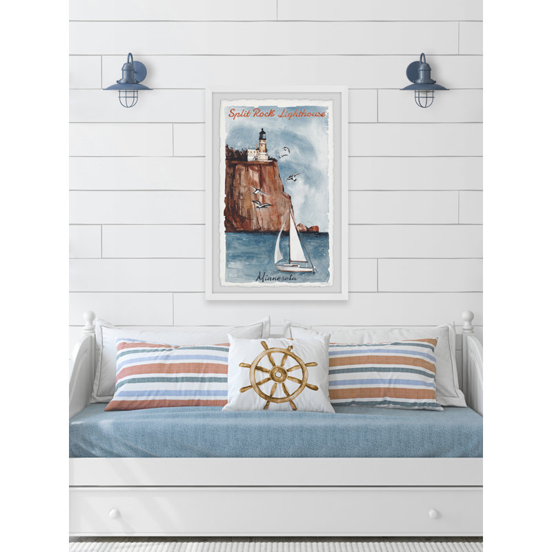 Peinture du phare de Split Rock, H 45 po x l 30 po x P 1,5 po