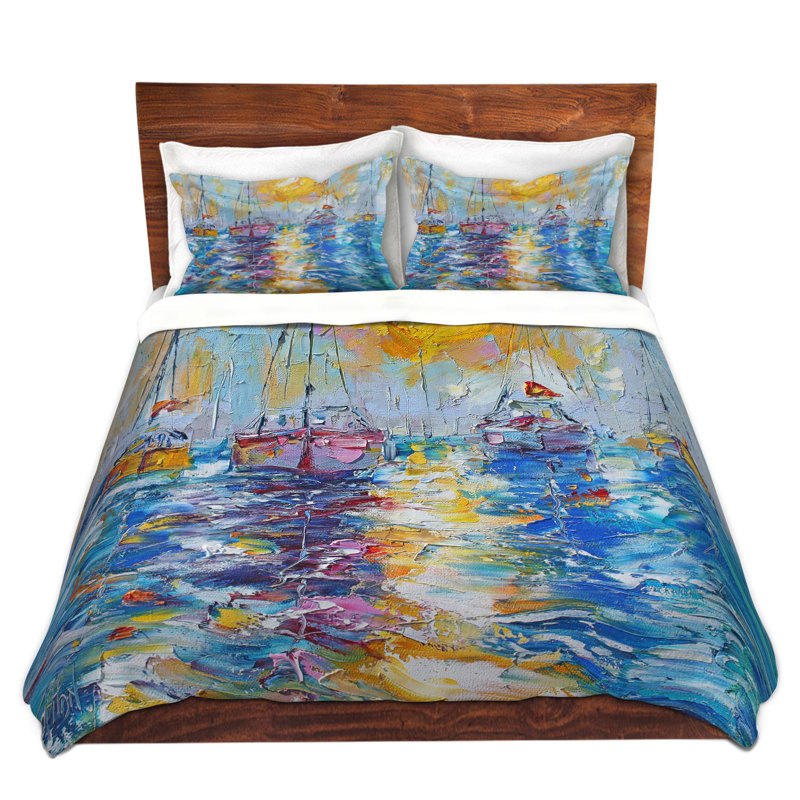 Ensemble de housse de couette ancho voiliers, 1 housse simple + 1 taie standard