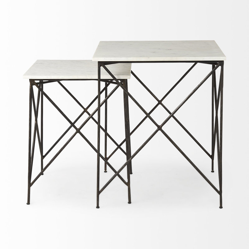 Table gigogne en marbre Romola