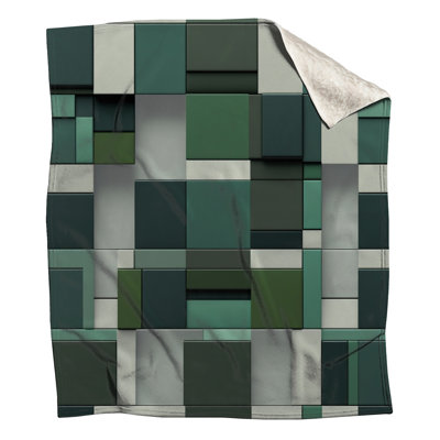 Couvertures de blocs géométriques vertes