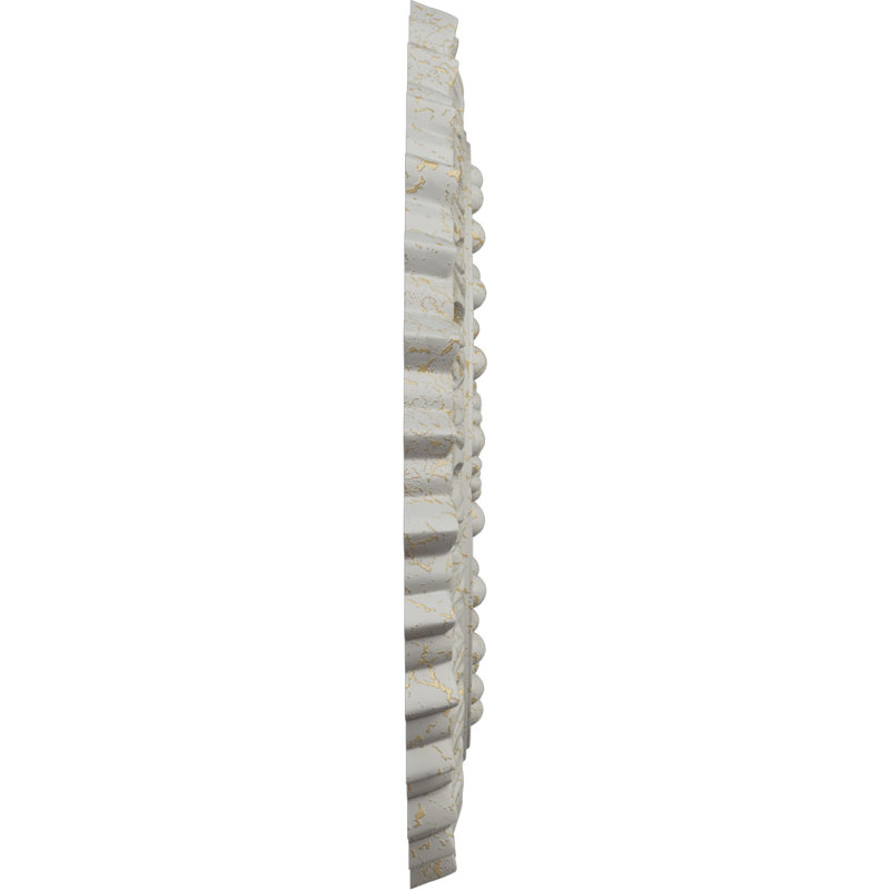 Médaillon de plafond H 18 1/2 po x l 18 1/2 po x P 1 1/2 po Sellek, Pot de crème craquelé