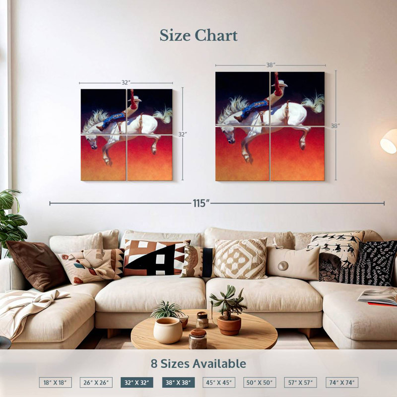 Mehar Rodeo Fireworks, H 32 po x l 32 po