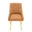 Chaise de salle à manger rembourrée en cuir avec dossier capitonné Diamond-355135067