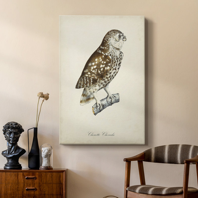 Chouettes françaises I - galerie sur mesure, H 18 po x l 12 po