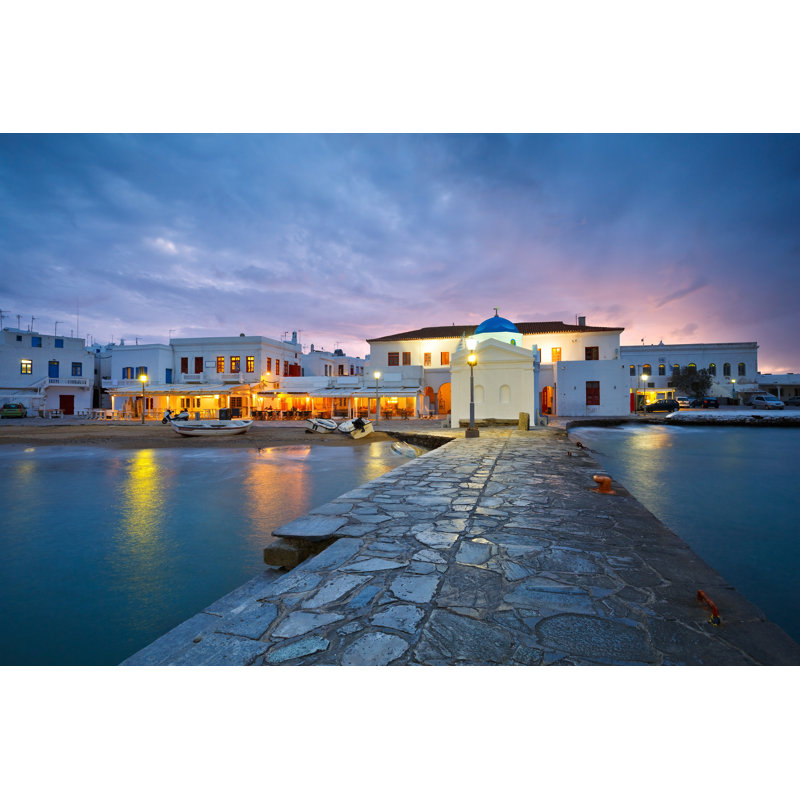 Mykonos Island by Milangonda - Wrapped Canvas Print, 81cm H x 122cm W