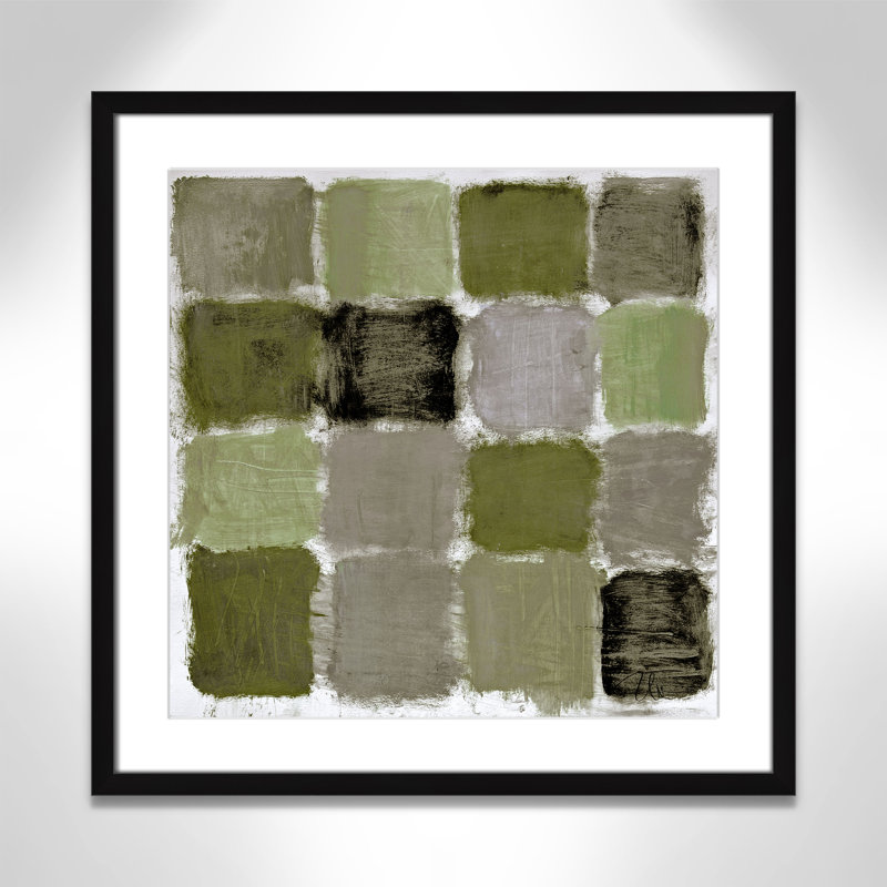Reproduction de reflets verts par Casa Fine Arts, H 23,5 po x l 23,5 po x P 1,25 po