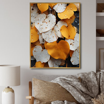 "White Yellow Forest Leafs In Aspen Colorado", reproduction d'art sur toile